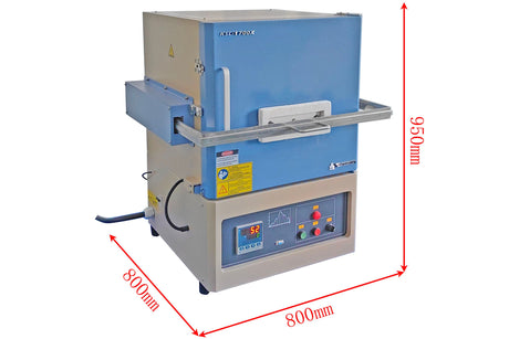 1700C Box Furnace with Sliding Fixture for Fast Heating & Cooling - KSL-1700X-RTP - Thasar Store