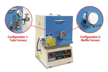 1700ºC Hybrid Furnace (1.7L Box & 1" ID Alumina Tube) with Programmable Controller - KSL-1700X-S-H - Thasar Store