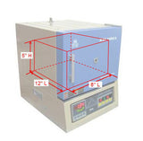 Large Muffle Furnace (16x16x16", 64 L,1100°C max ) with Programmable Controller & Venting Port - KSL-1200X-L - Thasar Store