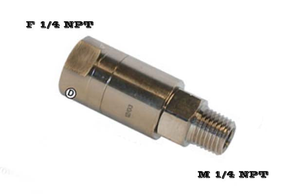 Inline Swivel Head (upto 3000PSI) 1/4"FPT x 1/4" MPT, 30 Max. RPM - IS-1430 - Thasar Store