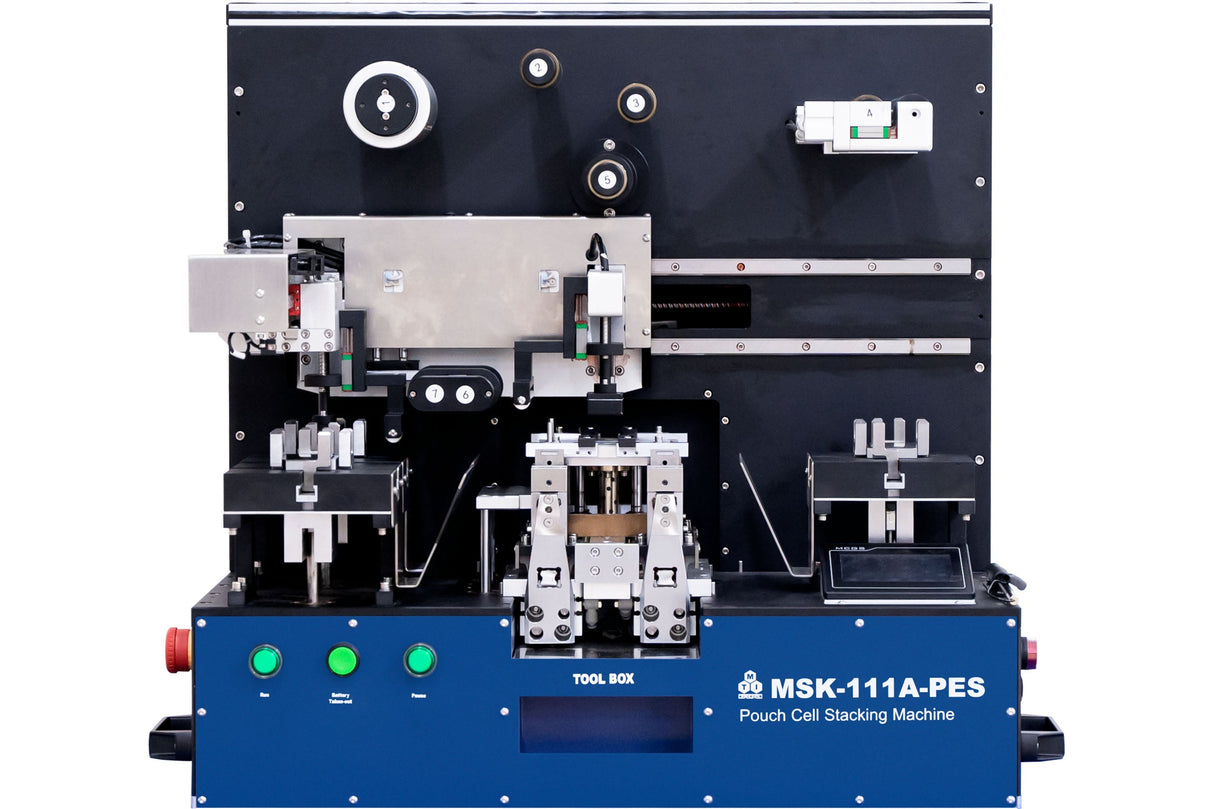 Bench-Top Automatic Pouch Cell Stacking Machine with Hybrid Stacking Modes (Max.110 mm L x 100 mm W), Glovebox Compatible - MSK-111A-PES - Thasar Store