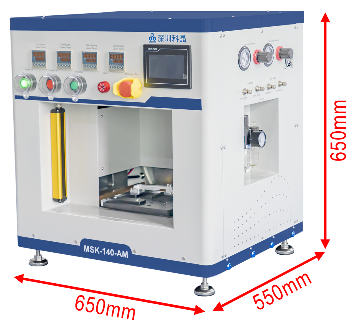 Heating Sealer for Continuous Top/Side Sealing of Pouch Cells (Max. 190×190×12 mm) - MSK-140-AM - Thasar Store