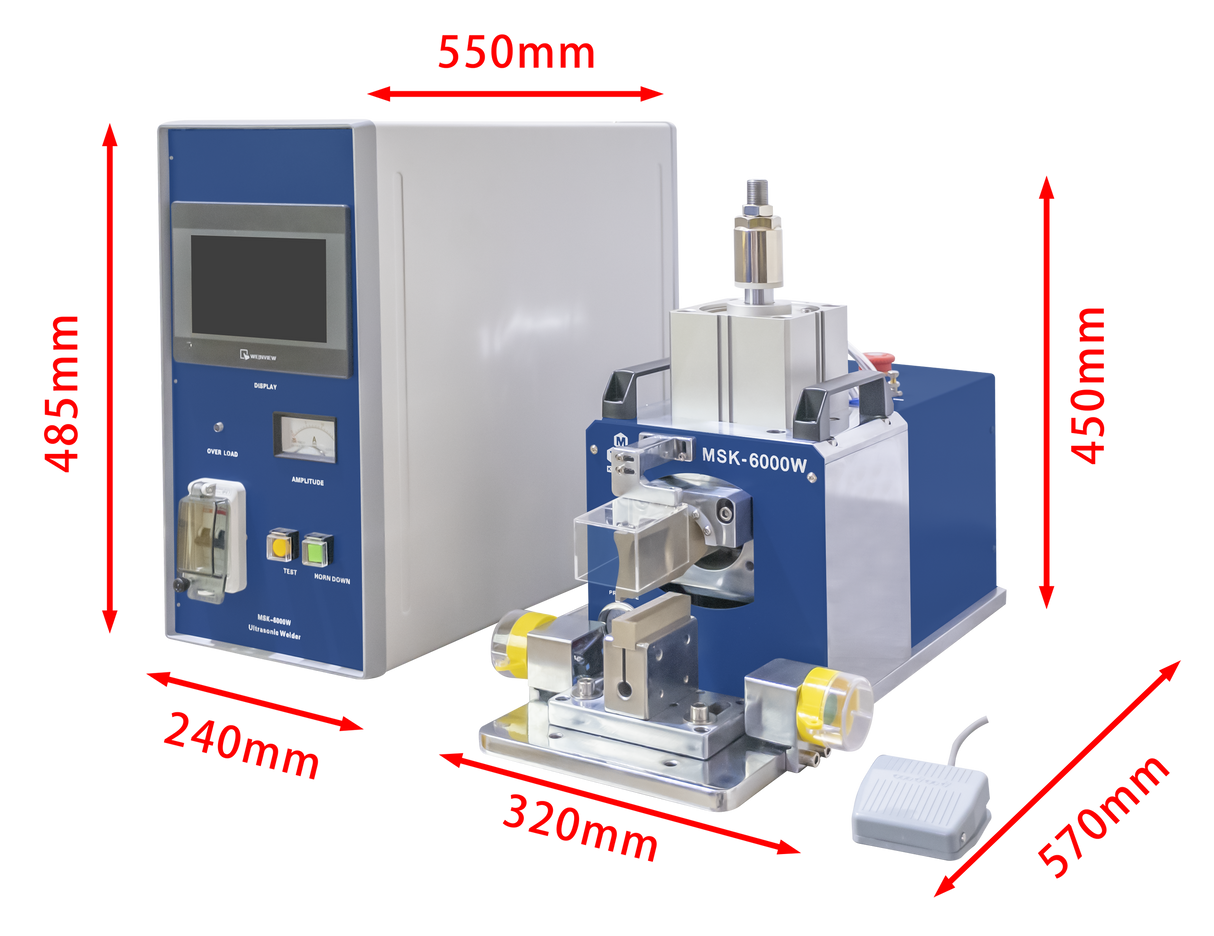 6KW Ultrasonic Metal Welder (Max. 70 layers) with Touch-Screen Digital Controller, 20KHz - MSK-6000W - Thasar Store