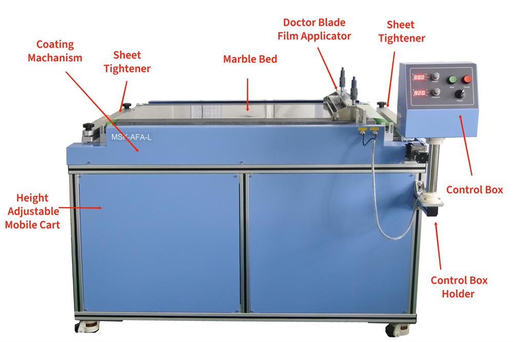 Tape Casting Machine with 22"W x 44"L Marble Bed with 500mm Film Applicator- MSK-AFA-L - Thasar Store