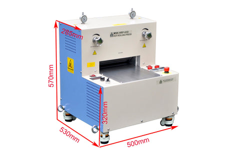 110°C Hot Rolling Press (8"D x10"W) w/ Dual Temp Controller (Ar Gas Compatible) - MSK-HRP-03D - Thasar Store