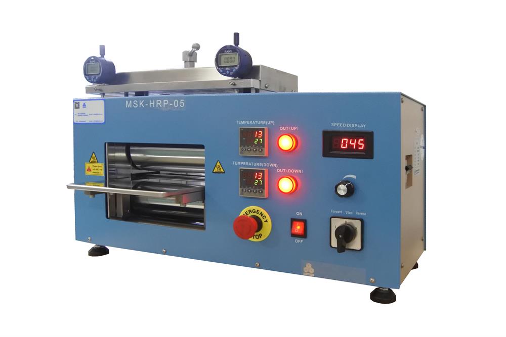 250°C 200mm Width Hot Rolling Press with 10 mm Adjustable Gap - MSK-HRP-05 - Thasar Store