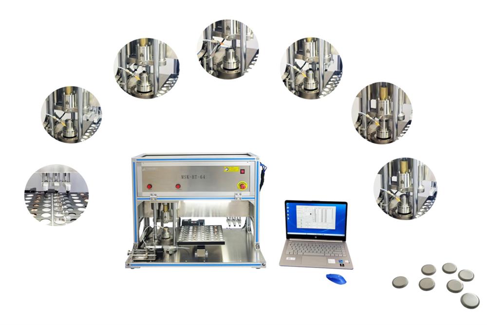 16 Channels High Throughput Coin Cell Crimping Machine (Ar Gas Glovebox Compatible ) - MSK-HT-64 - Thasar Store