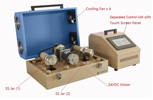 Dual Shaft Programmable Rotary & Shaker Ball Mill w/ 4 Jars - MSK-SFM-3-II - Thasar Store