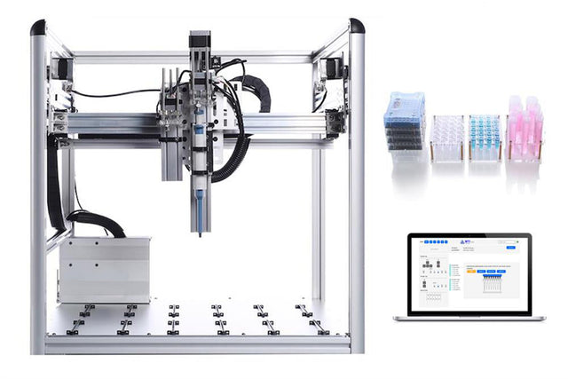 High-Throughput Liquid Distributing Robot with 1mL Pipette, Microplates, Tube & Tip Refilling Racks, Laptop & Software - MSK-18PE - Thasar Store