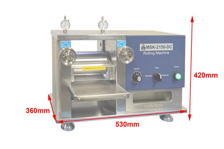 6"W x 3.7" Dia Electric Cold Rolling Press w/ Variable Speed (Ar Glove-box Compatible) - MSK-2150-DC - Thasar Store