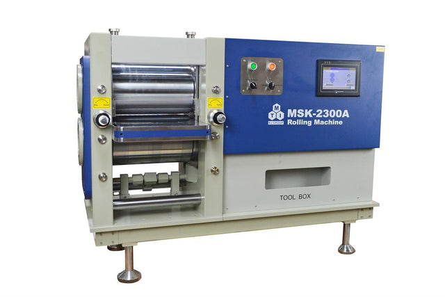 25T Max. Pressure Controlled Rolling Machine (12" W x 8"Dia.) for Battery Electrodes-MSK-E2300A - Thasar Store