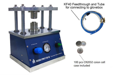 Fast Pneumatic Crimper for CR20XX Series Coin Cells, Cleanroom & Ar Glovebox Compatible - MSK-PN110-S - Thasar Store