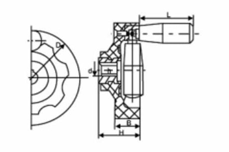 Inner corrugation hand wheels for YLJ24-60, MTI-YLJ24-WHEEL - Thasar Store