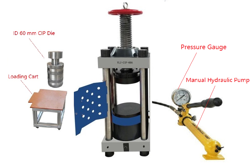 100T Electric Cold Isostatic Pressing (CIP) with ID 35/50/60/80 mm Vessel - YLJ-CIP-XXA - Thasar Store