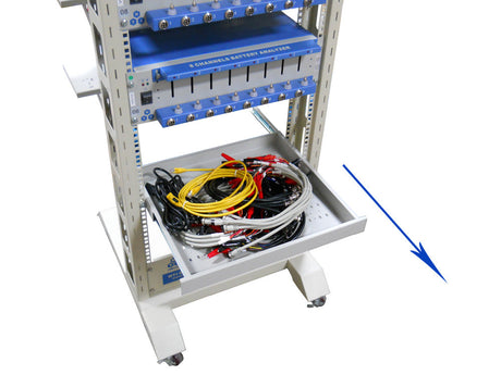 Mobile Rack with Drawer & Four Shelves for Grouping MTI's 8 Channels Battery Analyzers - BTS-FW9 - Thasar Store