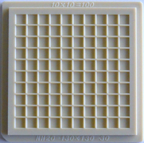 20 pcs 2" Die / IC Tray (100 Pockets of 130x130x30 mil, or 3.3x3.3x0.76 mm) - NH20-130-130-30 - Thasar Store