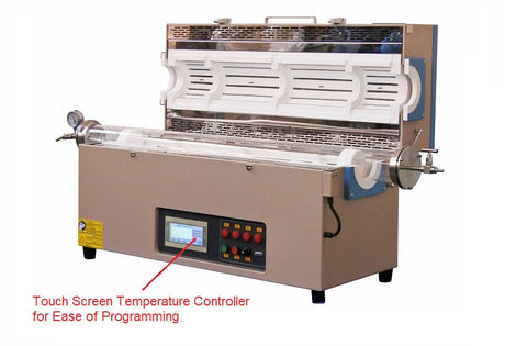 1200C 4-Zone Tube Furnace w/ Touch Screen Controller & Optional Quartz Tube & Flanges ( OD 80 -130 mm) - OTF-1200X--OD - Thasar Store