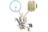 Two Zones (1100C) Split Vertical Tube Furnace w/ 4" Quartz Tube & Vacuum Flanges - OTF-1200X-VT-II-100 - Thasar Store