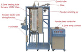 Continuous Fluidized Bed Furnace up to 1200 with Powder Feeding and Collecting - OTF-1200X-III-VT-FB - Thasar Store