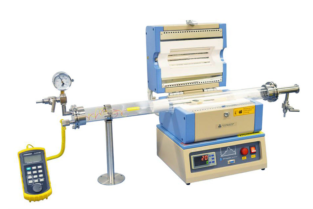 1200C Tube Furnace w/ Internal Sample Sliding by Magnet for DVD & RTP - OTF-1200X-S-DVD - Thasar Store