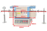 Compact 2" Two Zone Rotary Tube Furnace @1100C Max For Powder CVD. - OTF-1200X-S-R-II - Thasar Store