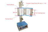 Compact Vertical Split 1" or 2" Quartz Tube Furnace with SS Vacuum Flanges - OTF-1200X-S-VT - Thasar Store