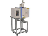 Compact 5'' Vertical Quartz Tube Furnace (1100C ) with SS Vacuum Flanges - OTF-1200X-S-VT-5 - Thasar Store