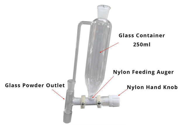 Manual Dispenser of 250 ml Made of Glass for Solid Powder - PF-A - Thasar Store