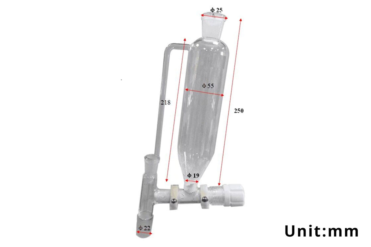 Manual Dispenser of 250 ml Made of Glass for Solid Powder - PF-A - Thasar Store