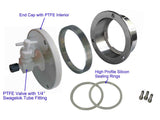 60 mm PTFE Sealing Flange with Valves & Fittings for Corrosive Environment. Tube - EQ-FL60-PTFE - Thasar Store