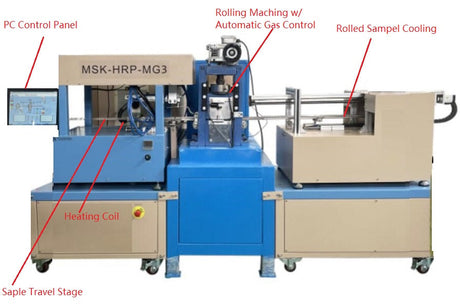 Automatic Hot Rolling Machine (Single Sample) for Research of Alloy Deformation - MSK-HRP-MG3 - Thasar Store