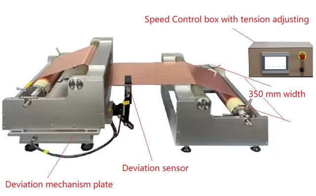 R2R Winding Device with Alignment up to 350 mm Web Width - MSK-RR-350 - Thasar Store