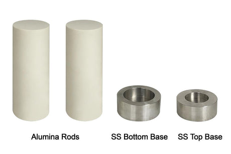 A Pair of Alumina Pushing/Supporting Rods with Top and Bottom Bases for YLJ-HP7 - Rod-AL - Thasar Store