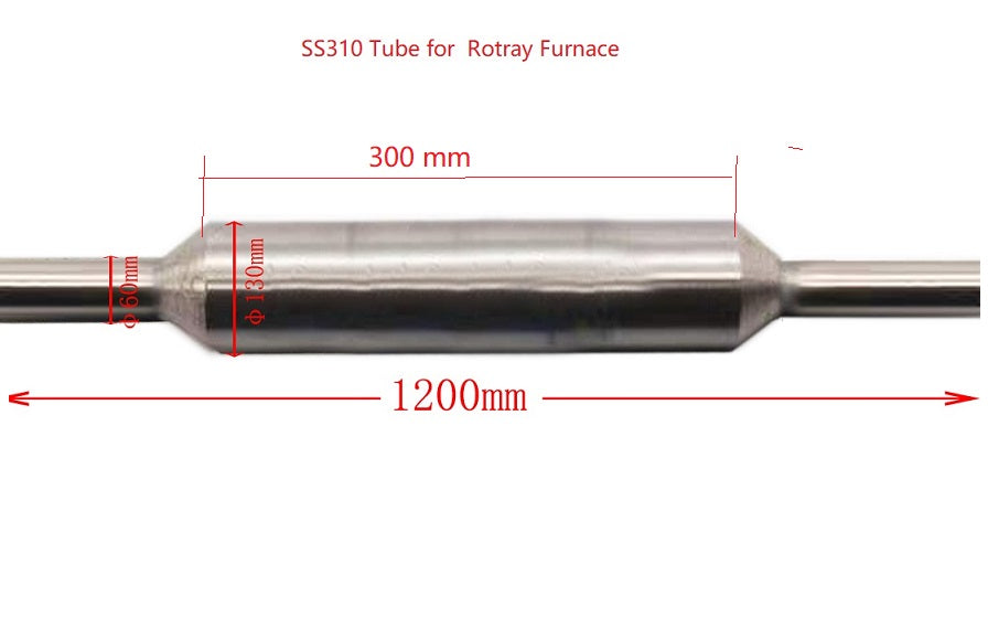 5" SS310 Alloy Tube for MTI Two Zone Rotary Tube Furnace - TSSR5-N - Thasar Store