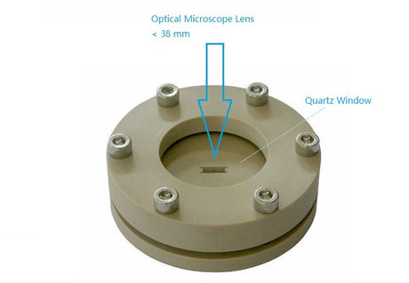 Split Cell w/ Quartz Window for In-Situ Optical Microscope Analysis of Battery Electrode Interface - STC-PQW - Thasar Store