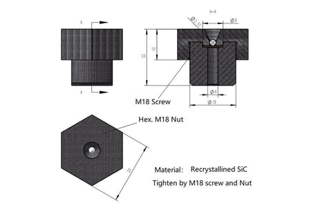 8mm I.D. SiC Die For OTF-1500X-S-ST & OTF-1500X-S-CR - Thasar Store