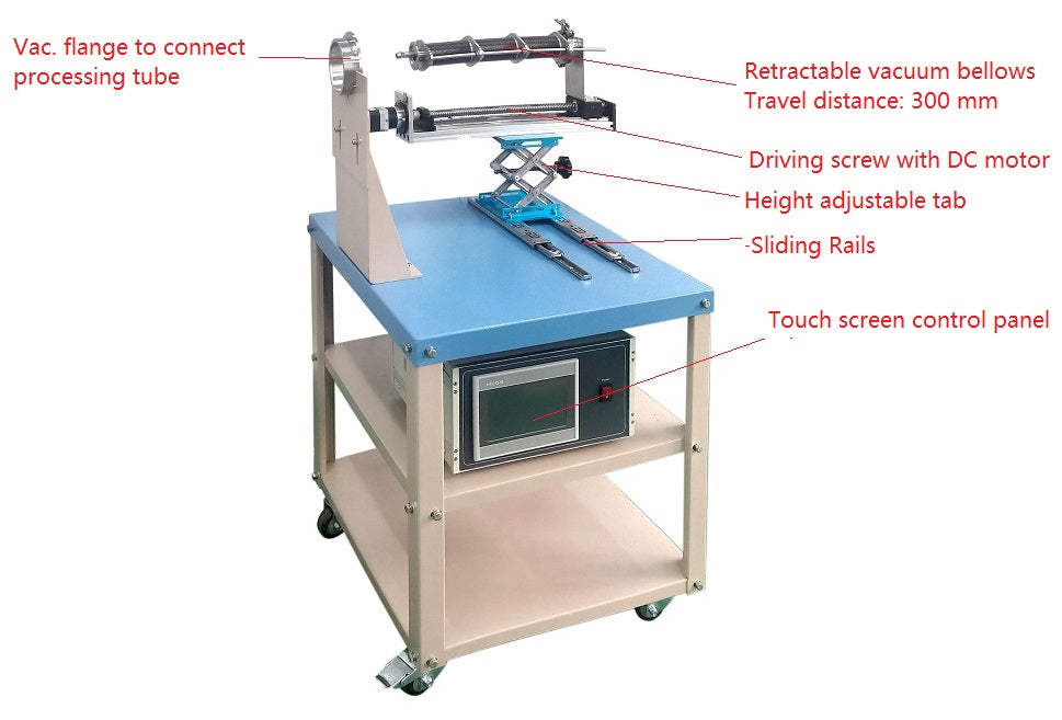 Automatic and Vacuum-Sealed Linear Sliding Device for Tube Furnace - EQ-Slide-300 - Thasar Store