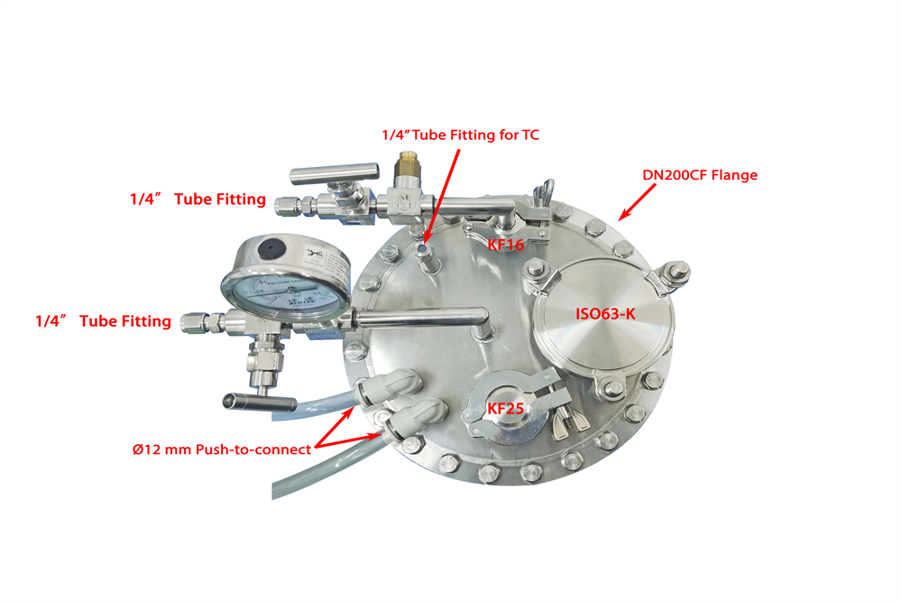 800°C 8" ID SS310 Chamber High Vacuum Furnace VBF-800X-HV - Thasar Store