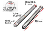 Crucible for Melt Spinning System 160 mm L x 17 mm OD x 14.3 mm ID - TQ22D160 - Thasar Store