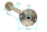 Ni-Based Super Alloy Tube with Flange included: OD30x ID12x L580 (mm)-Tube-HP-30-12-580 - Thasar Store