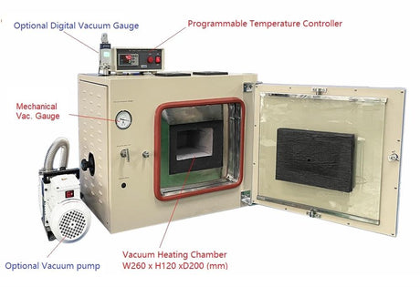 Vacuum Box Furnace (10x8x5" , 6L, 1050°C Max ) w/ Temp Controller & Vac. Pump-VBF1050XH6 - Thasar Store