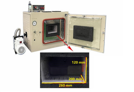 Vacuum Box Furnace (10x8x5" , 6L, 1050°C Max ) w/ Temp Controller & Vac. Pump-VBF1050XH6 - Thasar Store