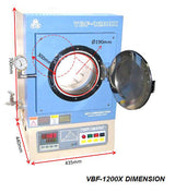 1100°C Max 8OD7.6 LVacuum Chamber Furnace with Feedthrough flange-VBF-1200X-H8 - Thasar Store