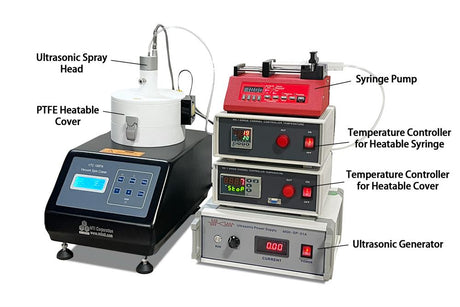 Hi-Speed Spin Coater (10K rpm & 5" max) w/ PTFE Heating Cover and Ultrasonic Spray - VTC100PA-PTFEUS - Thasar Store