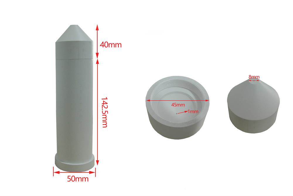 Boron Nitride Crucible with Discharging Nozzle for Melt Spinning: Upto 2000C - EQ-CB-VTC500 - Thasar Store