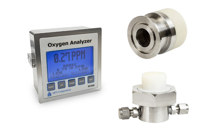 Trace Oxygen Analyzer (0 - 1000ppm) with KF40 & Flow Housings - EQ-W1000-LD - Thasar Store