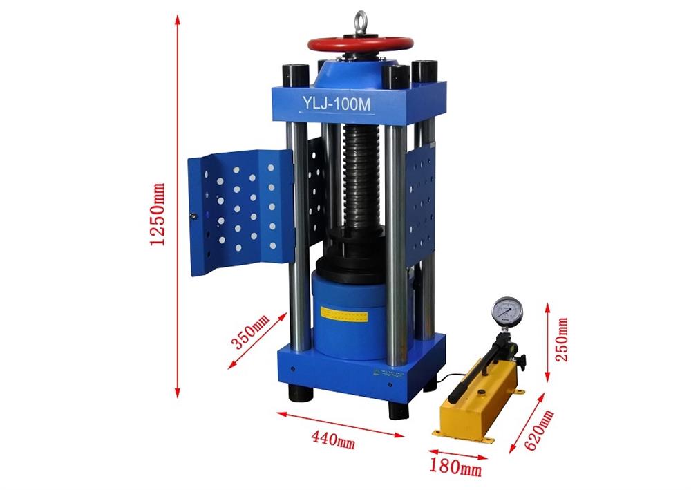 100T Max. Manual Hydraulic Press with Protection Door - YLJ-100M - Thasar Store