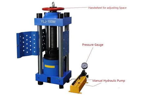 100T Max. Manual Hydraulic Press with Protection Door - YLJ-100M - Thasar Store