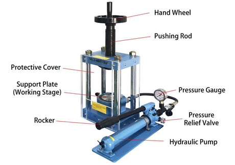 40T  Manual Hydraulic Laboratory Press with Separable Pump - YLJ-40 - Thasar Store