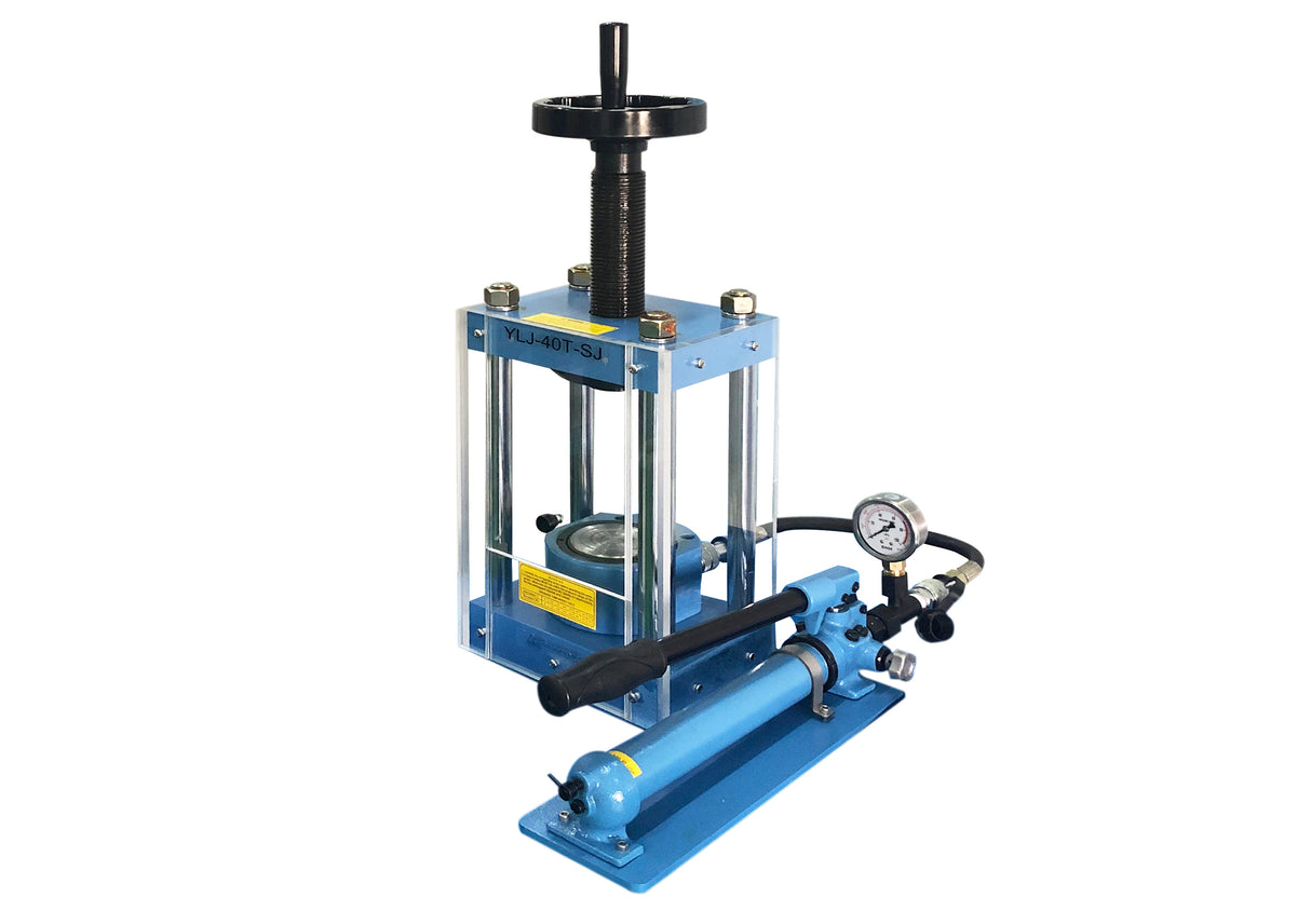 40T  Manual Hydraulic Laboratory Press with Separable Pump - YLJ-40 - Thasar Store